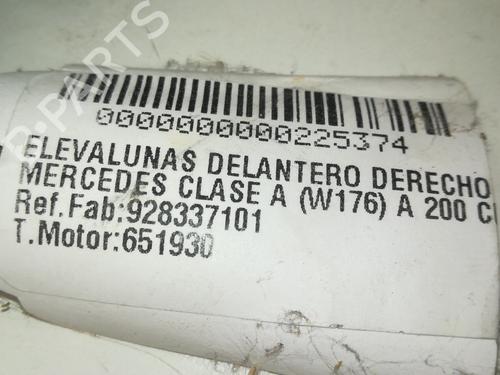 Front right window mechanism MERCEDES-BENZ A-CLASS (W176) A 200 CDI / d (176.008) | BP9357598C23 