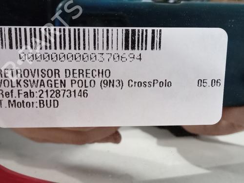 Right mirror VW POLO (9N_, 9A_) 1.4 16V | BP16066335C27 