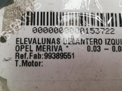 Front left window mechanism OPEL MERIVA A MPV (X03)  | BP9353469C22 