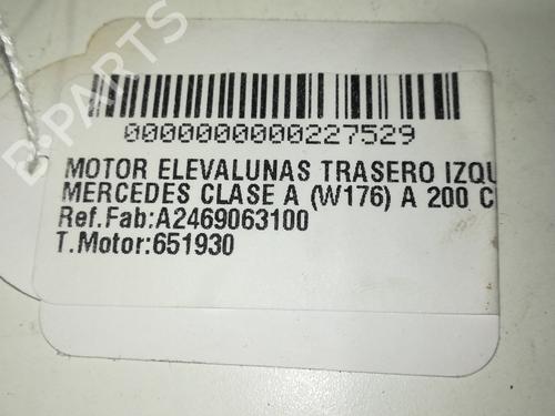 Left rear window motor MERCEDES-BENZ A-CLASS (W176) A 200 CDI / d (176.008) | BP9357722E23 