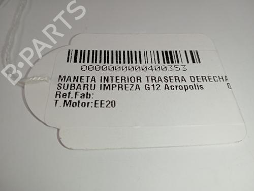 Rear right interior door handle SUBARU IMPREZA Hatchback (GR, GH, G3)  | BP17481908I16