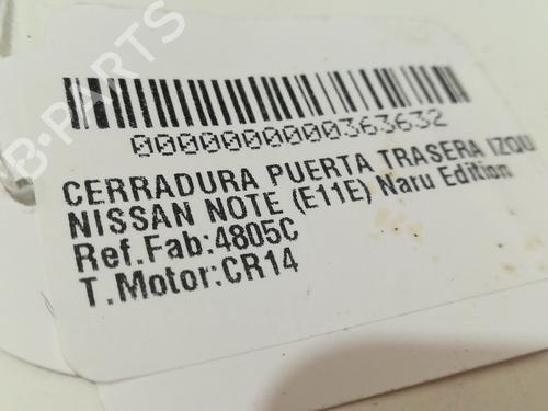 Rear left lock NISSAN NOTE (E11, NE11) 1.4 | BP13907238C100 