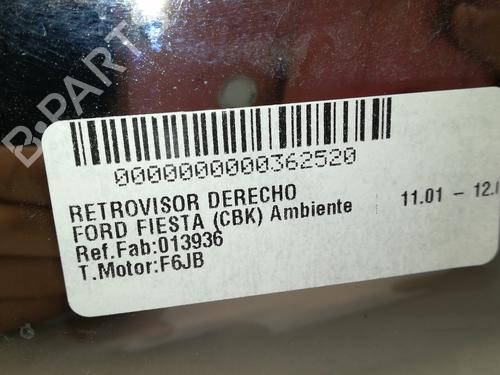 Right mirror FORD FIESTA V (JH_, JD_) 1.4 TDCi | BP13900096C27 