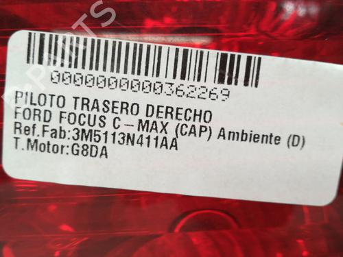 Højre baglygte FORD FOCUS C-MAX (DM2)  | BP13706578C35 
