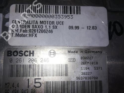 Engine control unit (ECU) CITROËN SAXO (S0, S1) 1.1 X, SX | BP13118274M57 