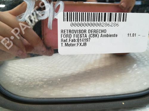Right mirror FORD FIESTA V (JH_, JD_) 1.4 16V | BP12950602C27 