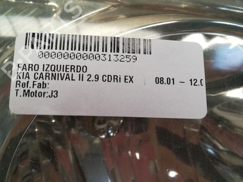 Left headlight KIA CARNIVAL II (GQ) 2.9 CRDi | BP12845107C28 