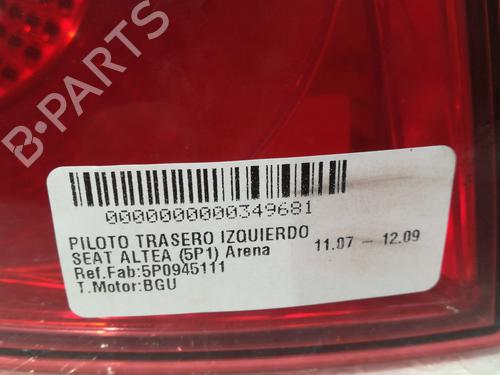 Left taillight SEAT ALTEA (5P1)  | BP15660239C34 