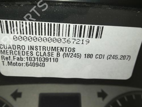 Instrument cluster MERCEDES-BENZ B-CLASS Sports Tourer (W245) B 180 CDI (245.207) | BP15249830C47 