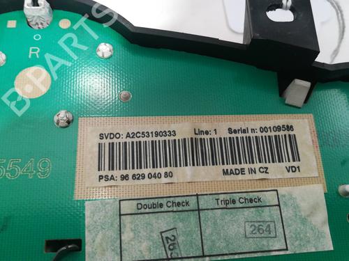 Instrument cluster PEUGEOT 207 (WA_, WC_) 1.4 16V | BP9361238C47 