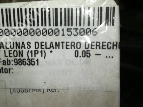 Front right window mechanism SEAT LEON (1P1)  | BP9353374C23 