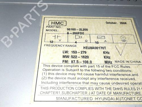 Radio HYUNDAI i30 (FD)  | BP11057672E6 