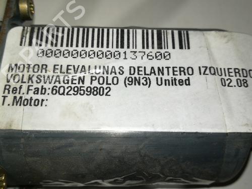 Left front window motor VW POLO (9N_, 9A_) 1.2 | BP9350733E21 