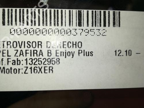 Right mirror OPEL ZAFIRA / ZAFIRA FAMILY B (A05)  | BP17666649C27