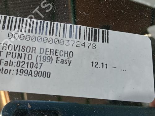 Right mirror FIAT PUNTO EVO (199_) 1.3 D Multijet (199AXC1A, 199BXC1A, 199AXT1A, 199BXT1A) | BP15762260C27 
