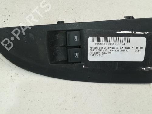 Used Left front window switch SEAT LEON (1P1) [2005-2013]  13313711