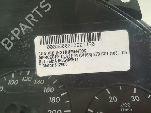 Instrument cluster MERCEDES-BENZ M-CLASS (W163) ML 270 CDI (163.113) | BP9357707C47 