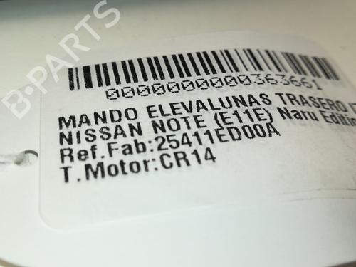Left rear window switch NISSAN NOTE (E11, NE11) 1.4 | BP13876665I29 