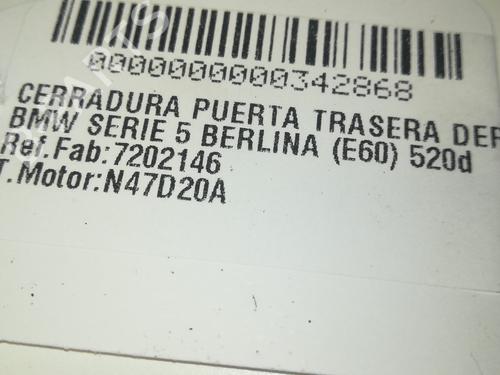 Rear right lock BMW 5 (E60) 520 d | BP12294506C99 