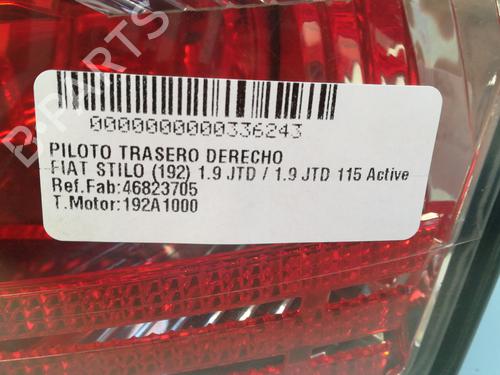 Højre baglygte FIAT STILO (192_) 1.9 JTD (192_XE1A) | BP13021011C35 