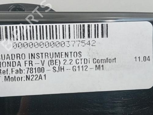 Instrument cluster HONDA FR-V (BE) 2.2 i CTDi (BE5) | BP15911624C47 