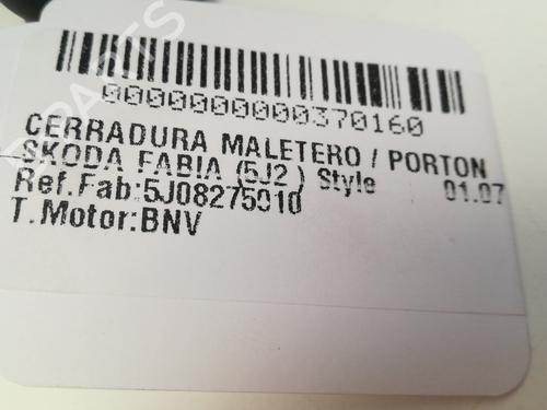 Tailgate lock SKODA FABIA II (542)  | BP15468825C101 