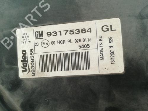 Left headlight OPEL MERIVA A MPV (X03)  | BP9361687C28 