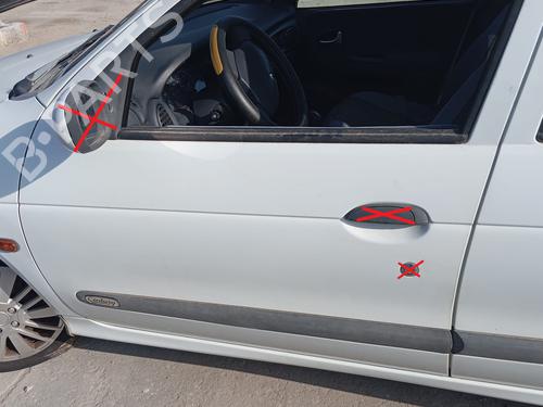 Left front door RENAULT MEGANE I (BA0/1_) 1.4 16V (BA0D, BA1H, BA0W, BA10) BP28478086C2