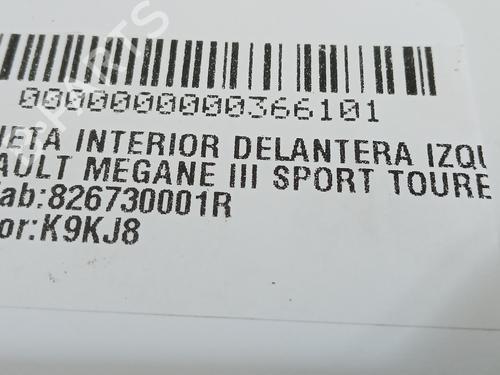Front left interior door handle RENAULT MEGANE III Grandtour (KZ0/1)  | BP15518957I13 