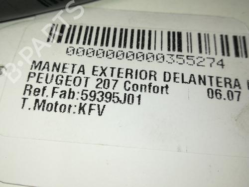 Front left exterior door handle PEUGEOT 207 (WA_, WC_) 1.4 BiFuel | BP13384766C128 