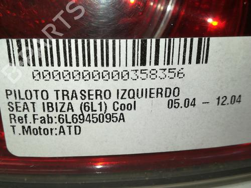 Left taillight SEAT IBIZA III (6L1)  | BP13490943C34 