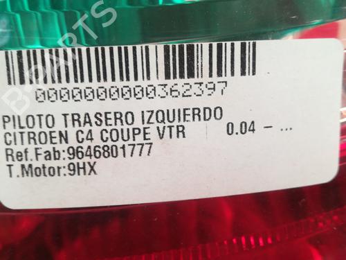 Left taillight CITROËN C4 Coupe (LA_) 1.6 HDi | BP15539561C34