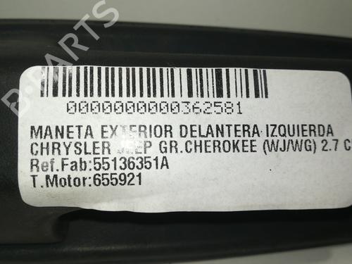 Front left exterior door handle JEEP GRAND CHEROKEE II (WJ, WG) 2.7 CRD Laredo | BP13901280C128 