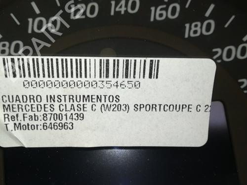 Instrument cluster MERCEDES-BENZ C-CLASS Coupe (CL203) C 220 CDI (203.706) | BP13361479C47 