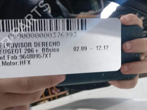 Right mirror PEUGEOT 206+ (2L_, 2M_) 1.1 | BP16066347C27