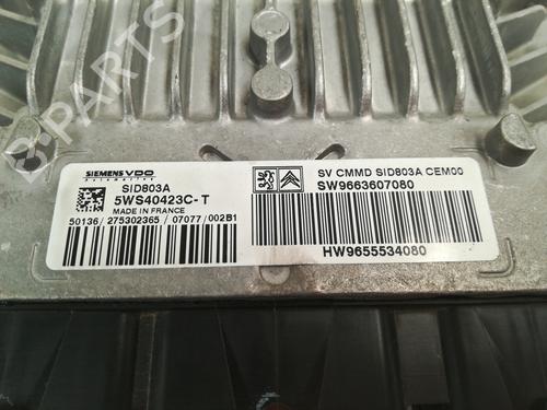 Engine control unit (ECU) PEUGEOT 407 (6D_) 2.0 (6DRFNB, 6DRFNE) | BP9352989M57 