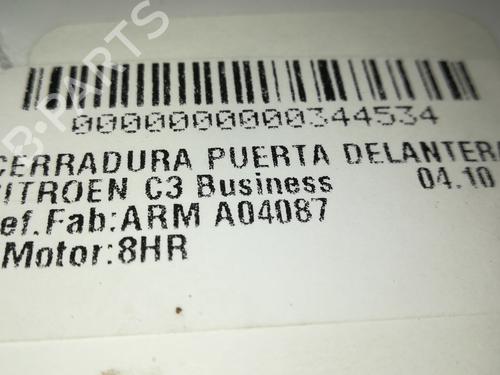 Front right lock CITROËN C3 II (SC_) 1.4 HDi 70 (SC8HZC, SC8HR0, SC8HP4) | BP12294988C97 