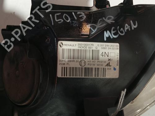 Right headlight RENAULT MEGANE III Hatchback (BZ0/1_, B3_) 1.5 dCi (BZ09, BZ0D, BZ1W, BZ29, BZ14) | BP31988222C29