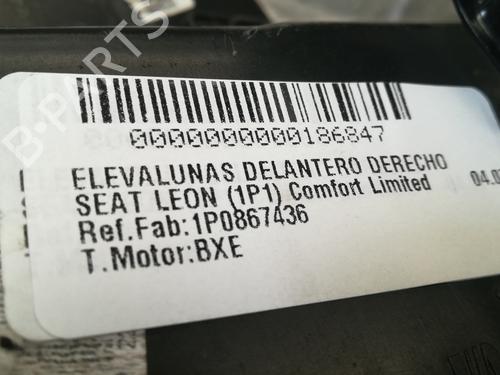 Front right window mechanism SEAT LEON (1P1)  | BP9355114C23 