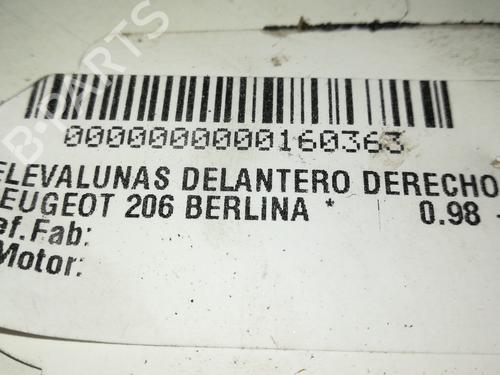 Front right window mechanism PEUGEOT 206 Hatchback (2A/C)  | BP9353923C23 