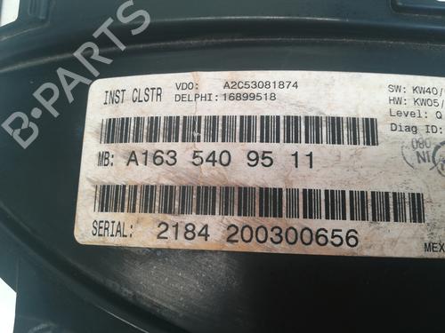 Instrument cluster MERCEDES-BENZ M-CLASS (W163) ML 270 CDI (163.113) | BP9357707C47 