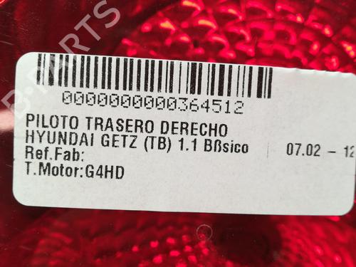 Lampa tylna prawa HYUNDAI GETZ (TB) 1.1 | BP13898906C35