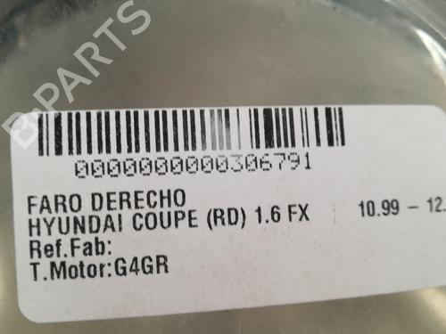Right headlight HYUNDAI COUPE I (RD) 1.6 16V | BP15615944C29 
