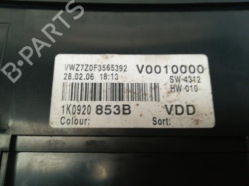 Instrument cluster VW GOLF V (1K1)  | BP9356605C47 