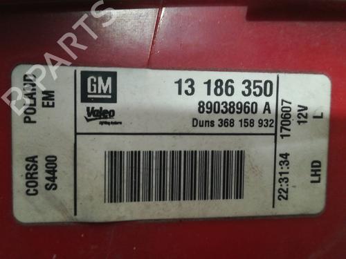 Left taillight OPEL CORSA D (S07) 1.3 CDTI (L08, L68) | BP9361680C34 