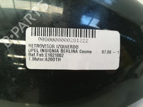 Left mirror OPEL INSIGNIA A Saloon (G09) 2.0 CDTI (69) | BP9360666C26 