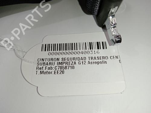 Rear center seatbelt SUBARU IMPREZA Hatchback (GR, GH, G3)  | BP17481876I27 