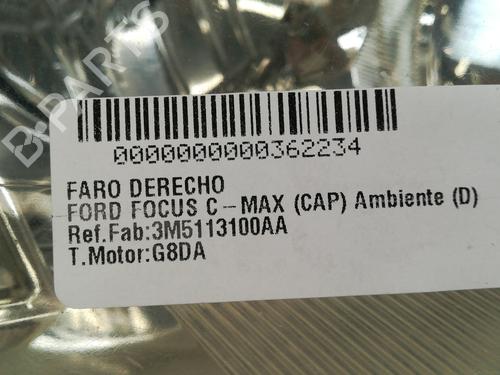 Højre forlygte FORD FOCUS C-MAX (DM2)  | BP13706575C29 