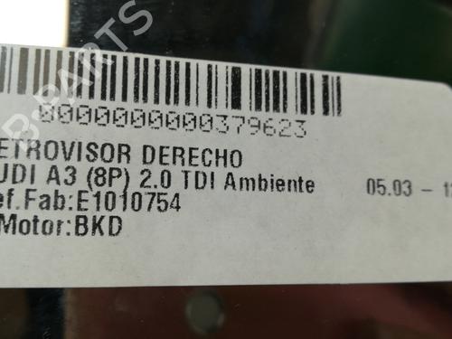 Right mirror AUDI A3 (8P1)  | BP16154004C27 