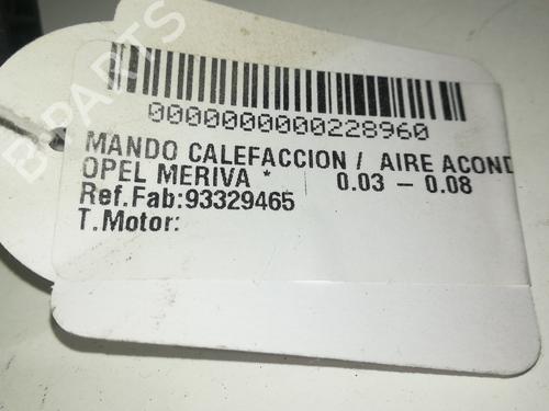 Climate control OPEL MERIVA A MPV (X03)  | BP9357815I5 